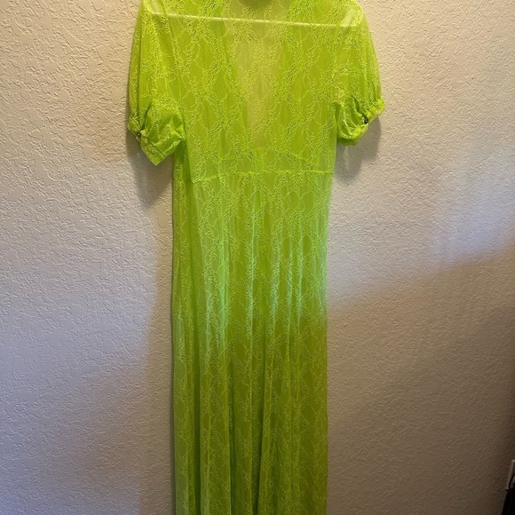 Urban Outfitters Lime Green Lace Cover-Up Dress - Picture 8 of 9